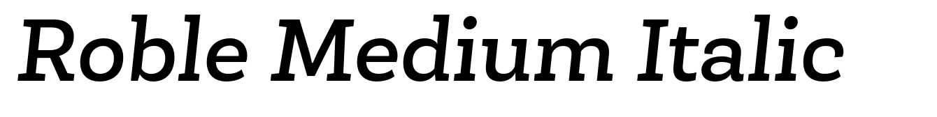 Roble Medium Italic